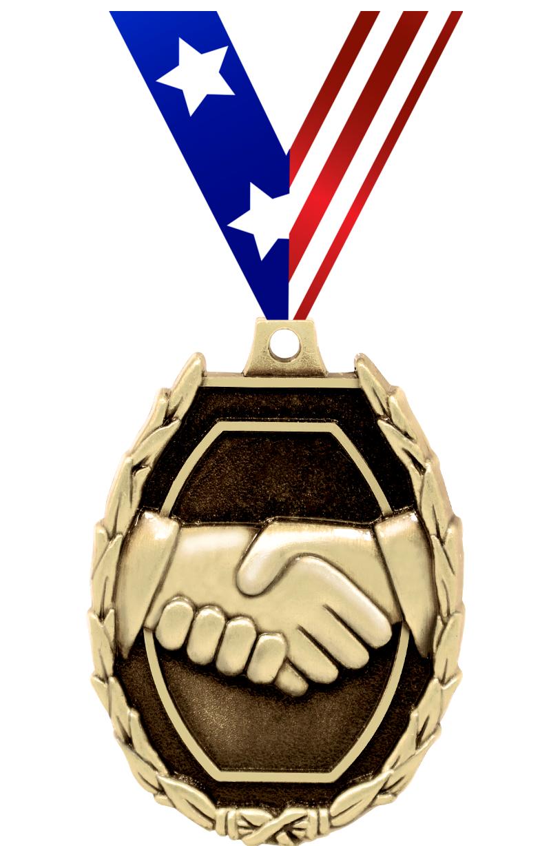 2" SCHOLASTIC-HANDSHAKE MEDAL