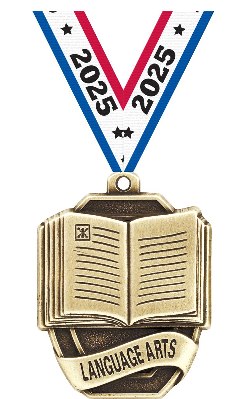 2"SCHOLAST LANGUAGE ARTS MEDAL