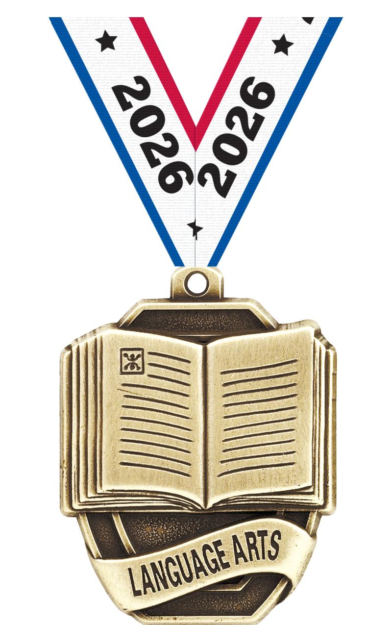2"SCHOLAST LANGUAGE ARTS MEDAL