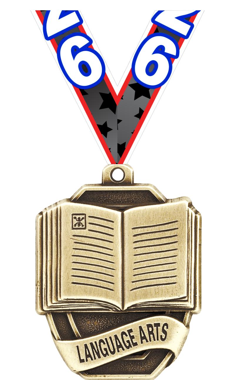 2"SCHOLAST LANGUAGE ARTS MEDAL