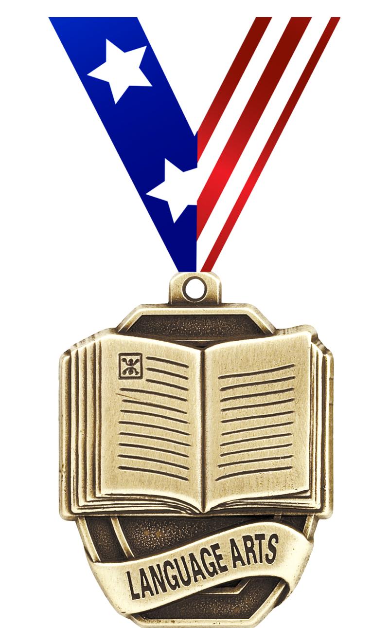 2"SCHOLAST LANGUAGE ARTS MEDAL