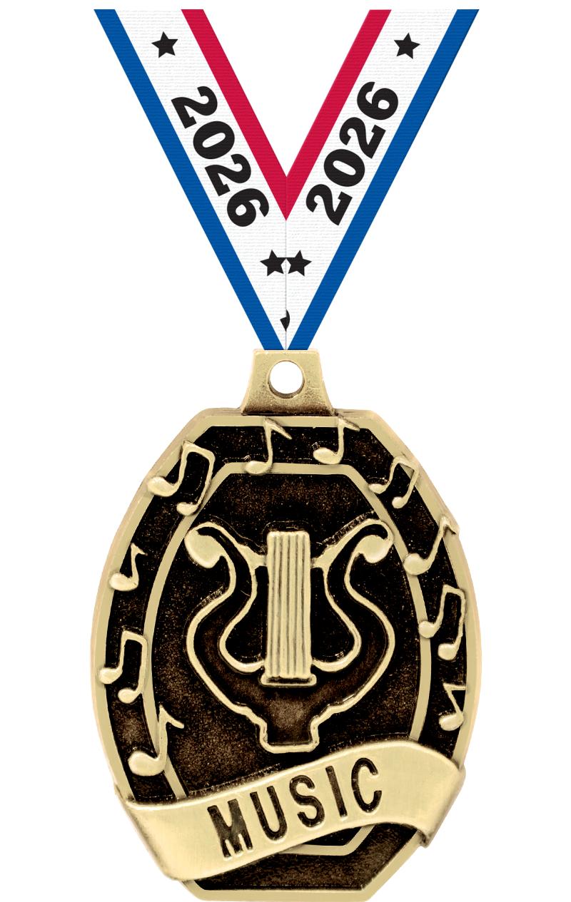 2" SCHOLASTIC - MUSIC MEDAL