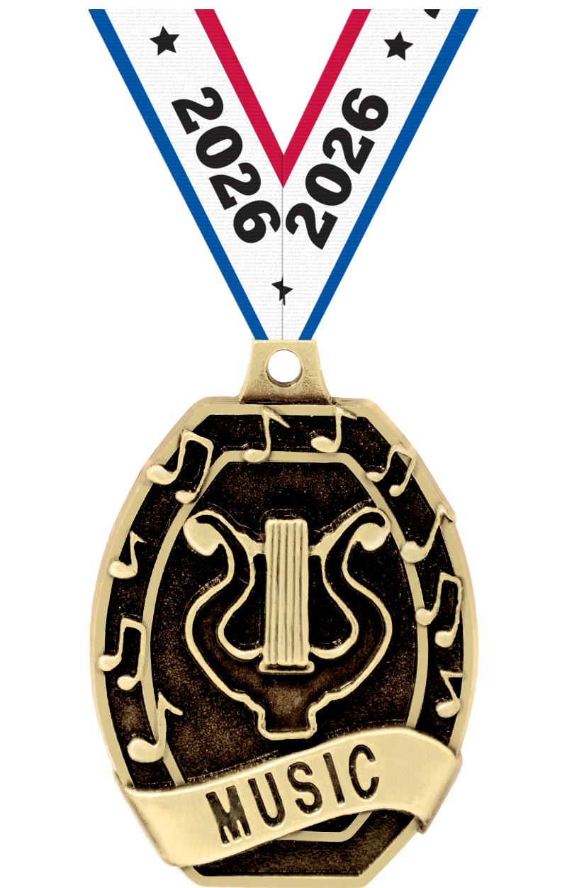 2" SCHOLASTIC - MUSIC MEDAL