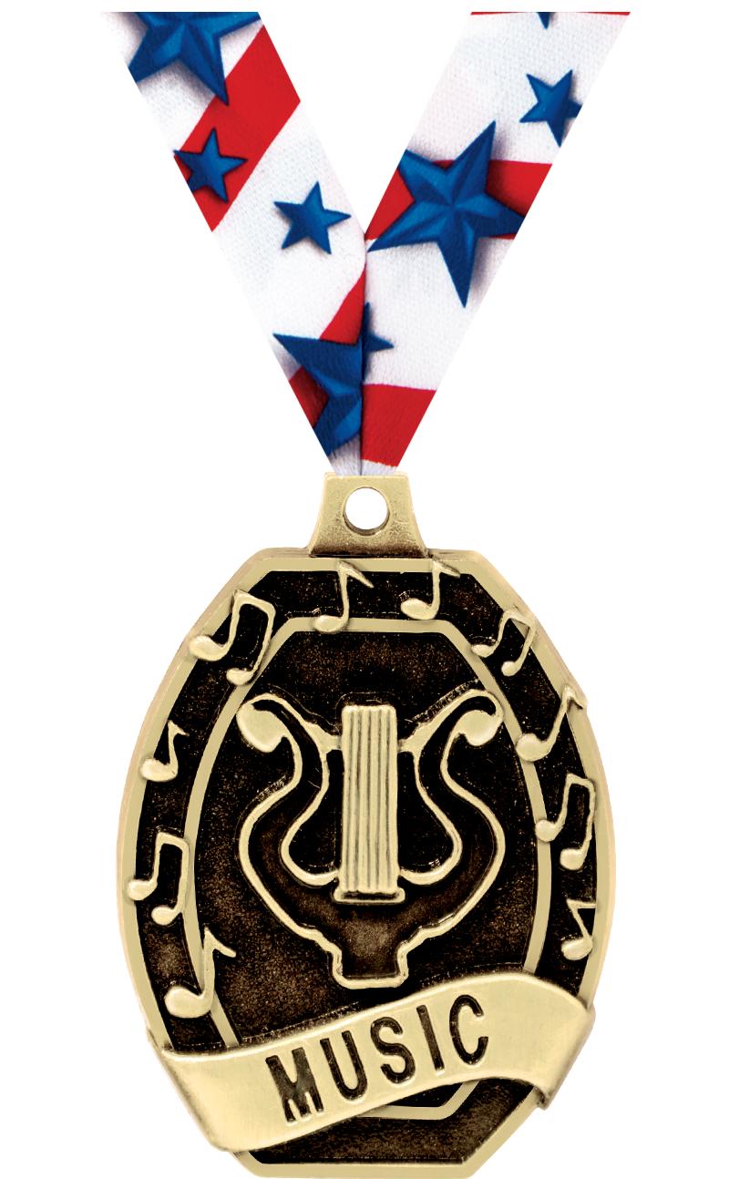 2" SCHOLASTIC - MUSIC MEDAL