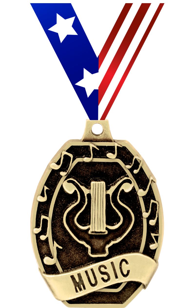 2" SCHOLASTIC - MUSIC MEDAL