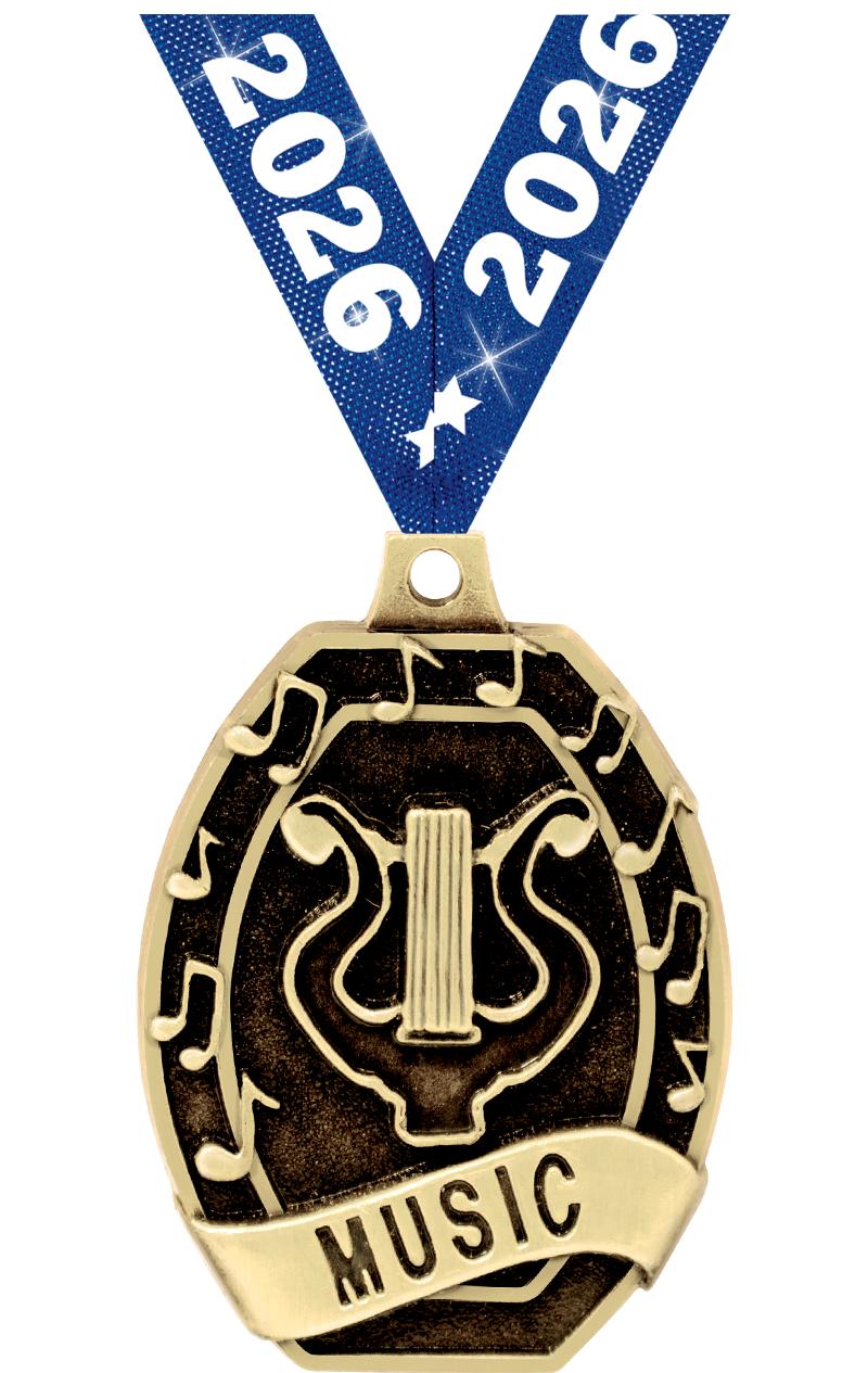 2" SCHOLASTIC - MUSIC MEDAL