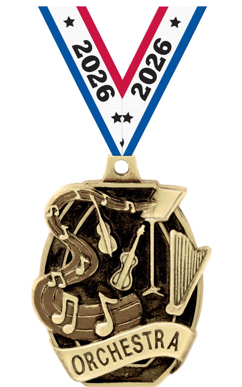 2" SCHOLASTIC- ORCHESTRA MEDAL