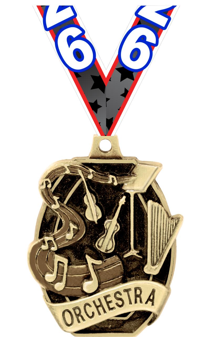 2" SCHOLASTIC- ORCHESTRA MEDAL