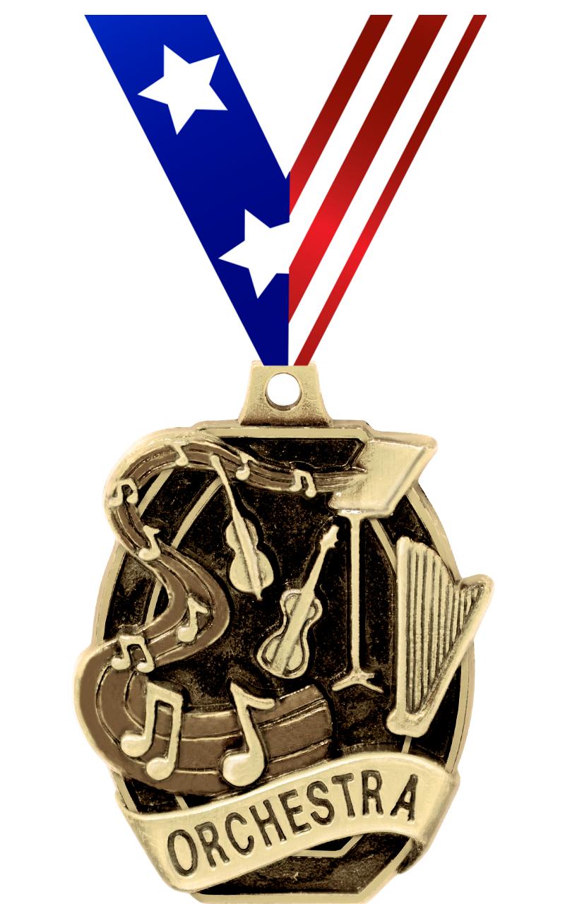 2" SCHOLASTIC- ORCHESTRA MEDAL