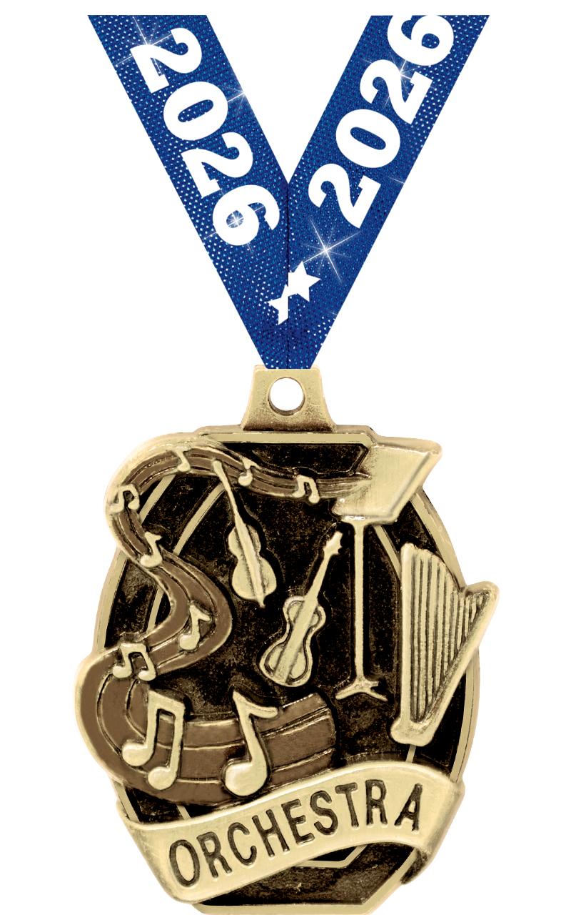 2" SCHOLASTIC- ORCHESTRA MEDAL