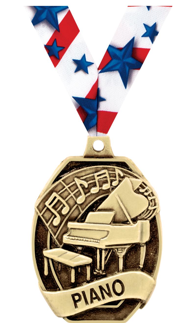 2" SCHOLASTIC PIANO MEDAL