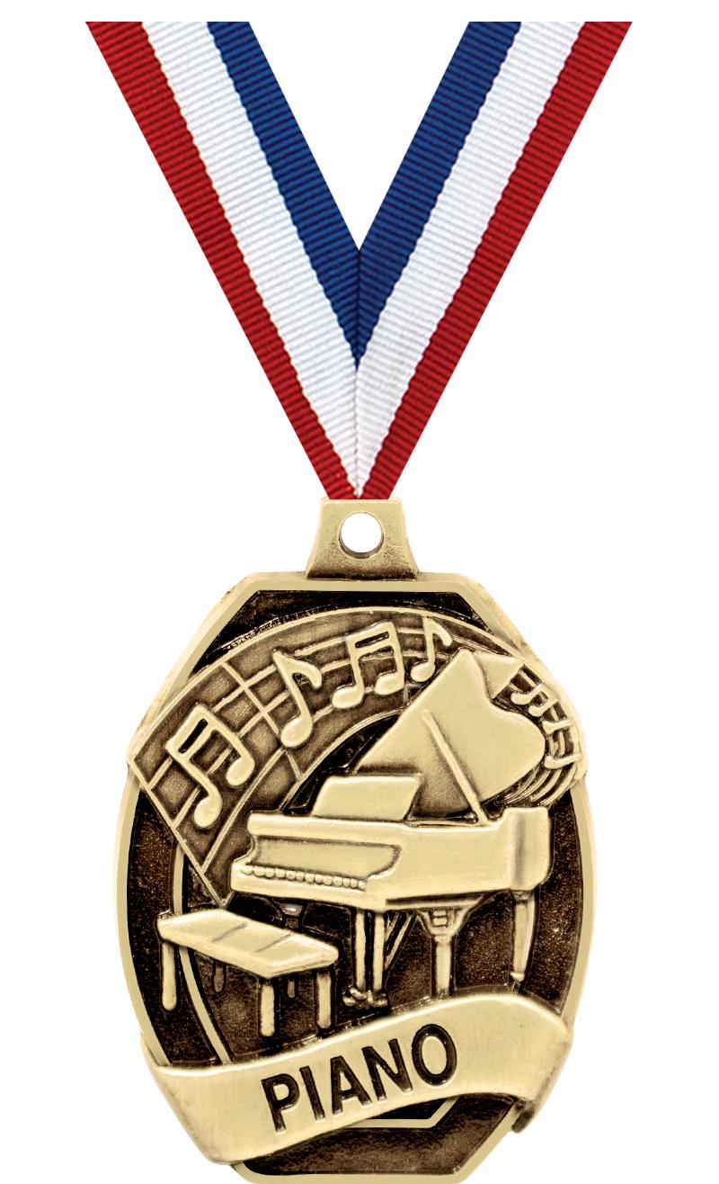 2" SCHOLASTIC PIANO MEDAL