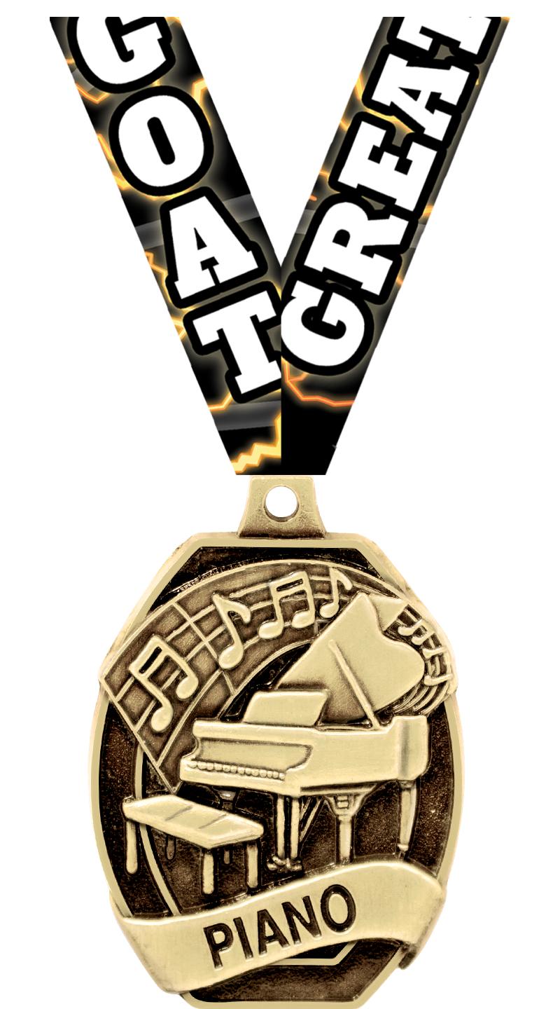 2" SCHOLASTIC PIANO MEDAL