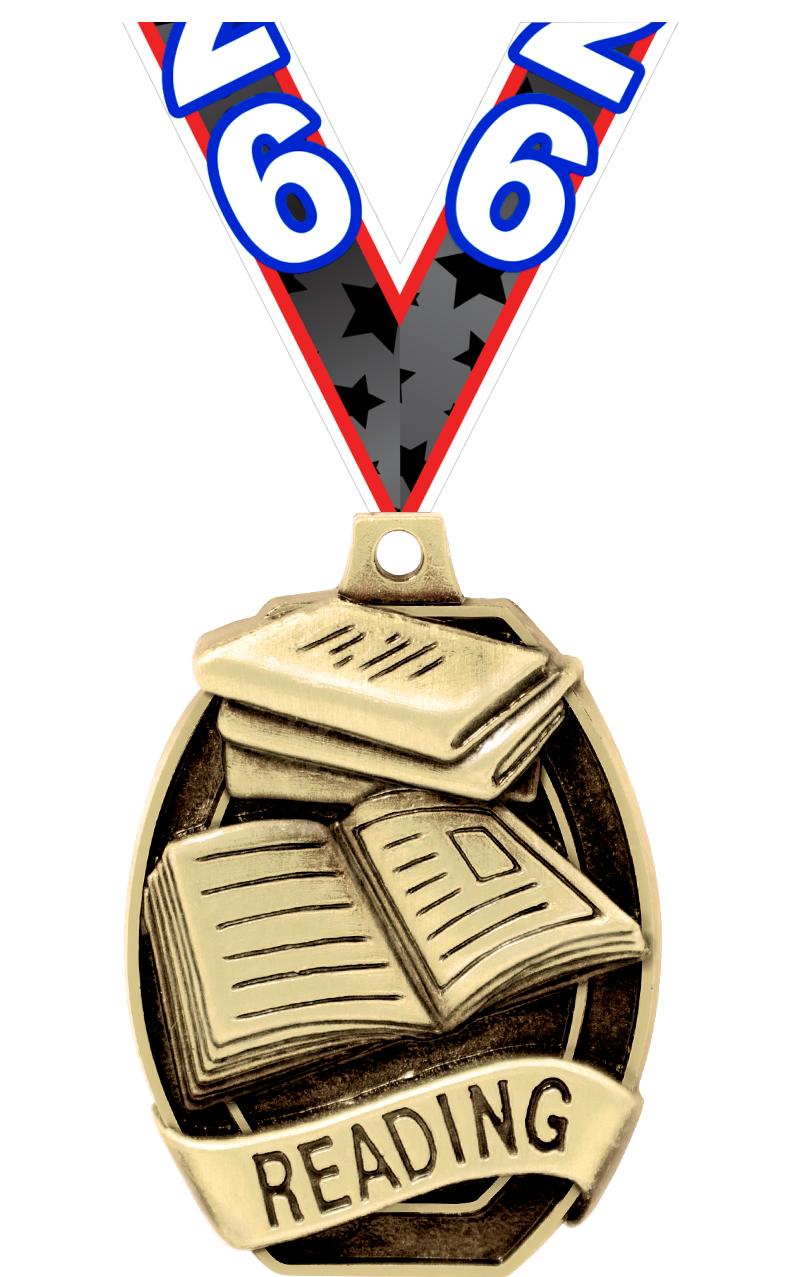 2" SCHOLASTIC-READING MEDAL