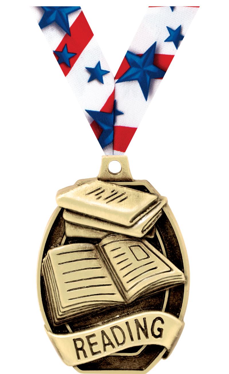 2" SCHOLASTIC-READING MEDAL