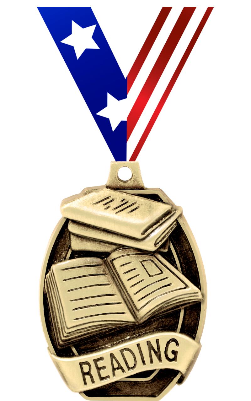 2" SCHOLASTIC-READING MEDAL