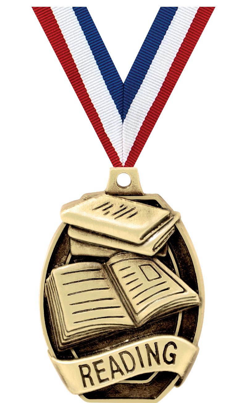 2" SCHOLASTIC-READING MEDAL