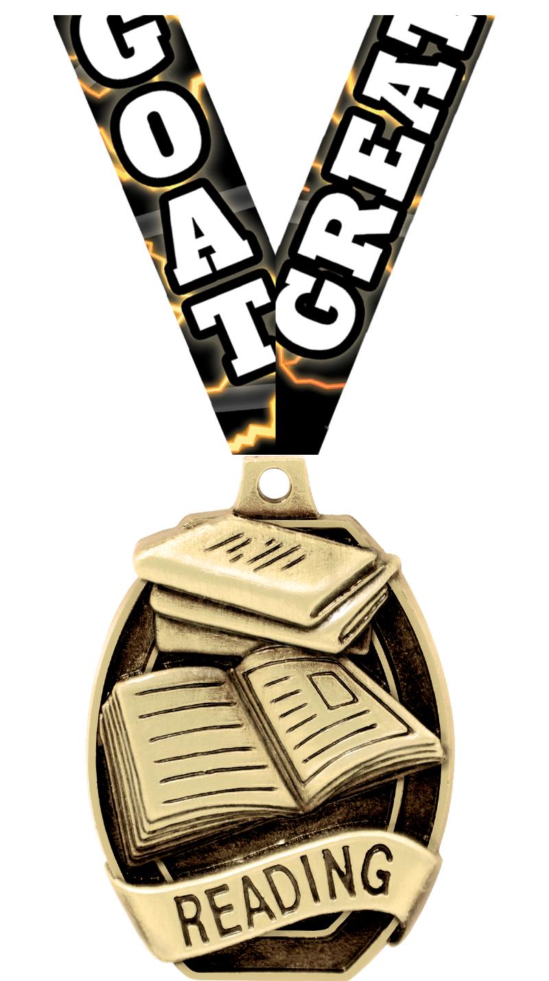 2" SCHOLASTIC-READING MEDAL