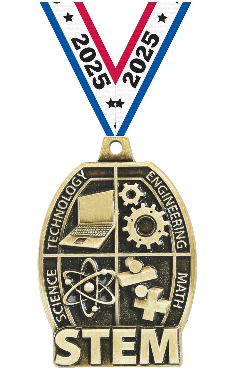 2" SCHOLASTIC-STEM GOLD MEDAL