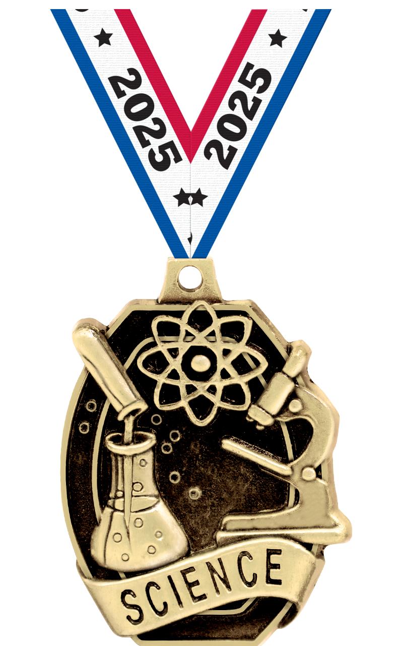 2" SCHOLASTIC - SCIENCE MEDAL