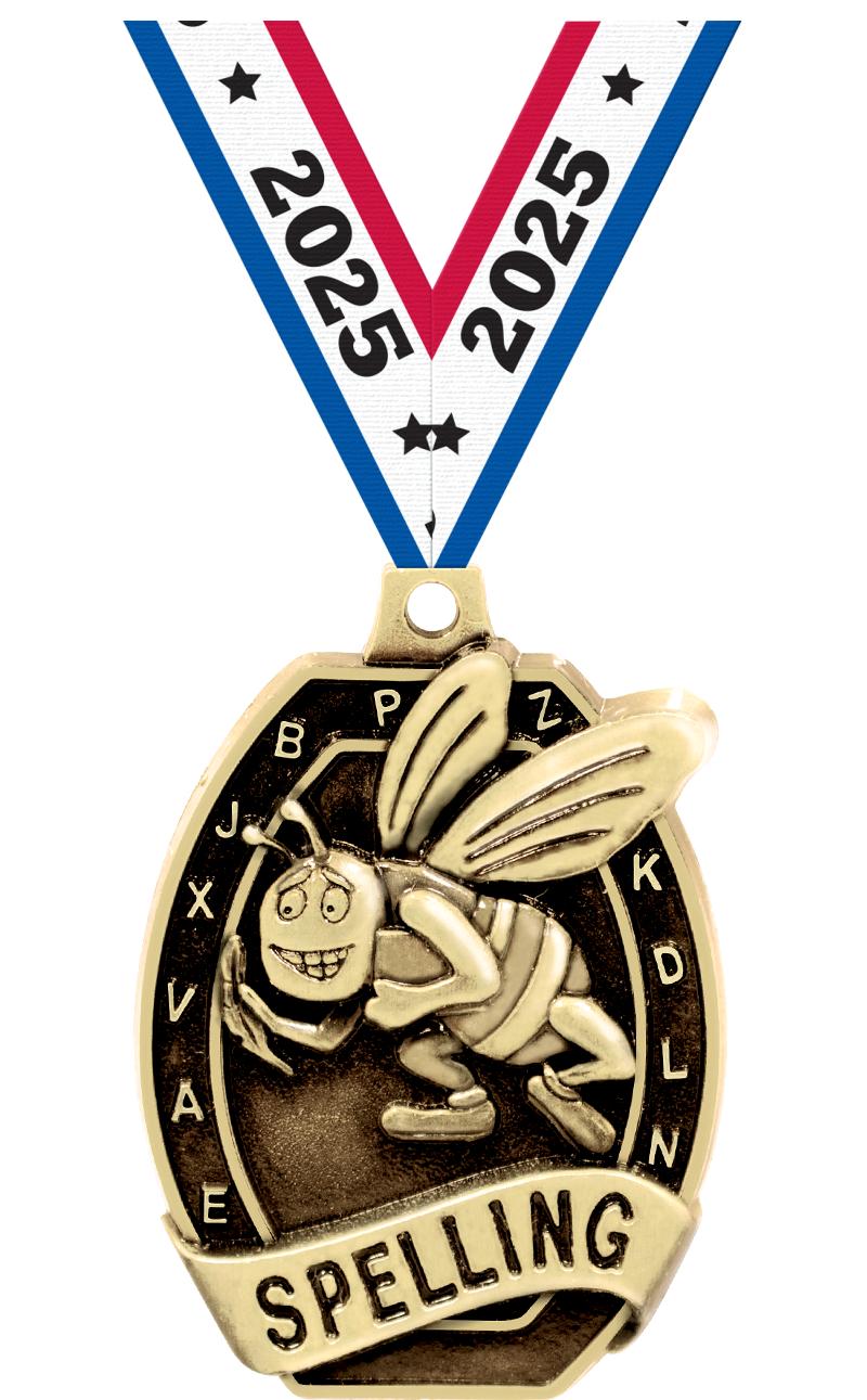 2" SCHOLASTIC - SPELLING MEDAL