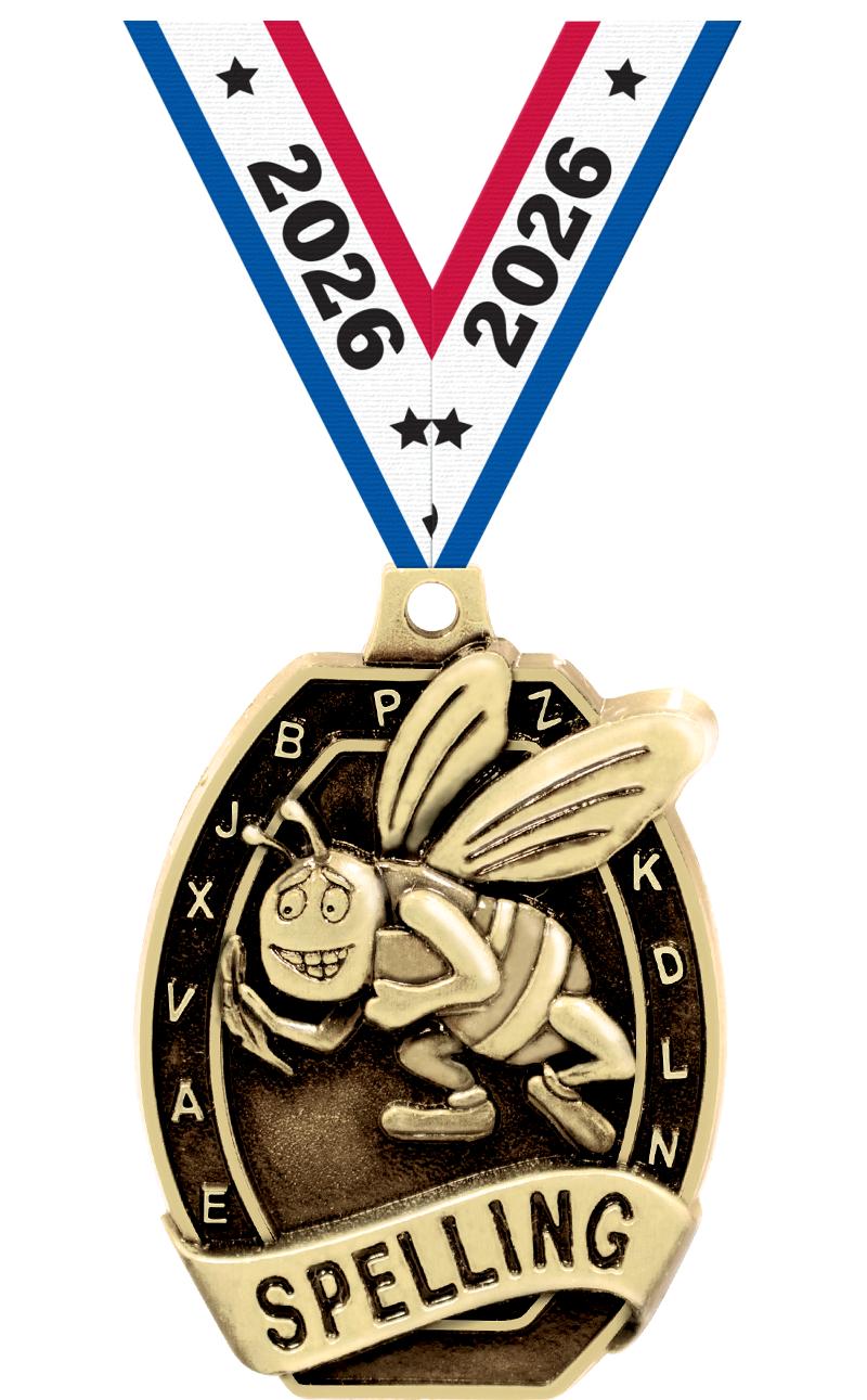 2" SCHOLASTIC - SPELLING MEDAL