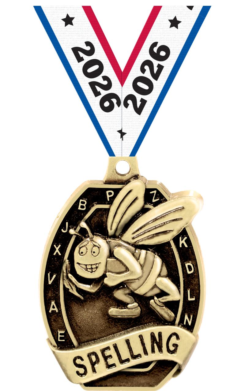 2" SCHOLASTIC - SPELLING MEDAL