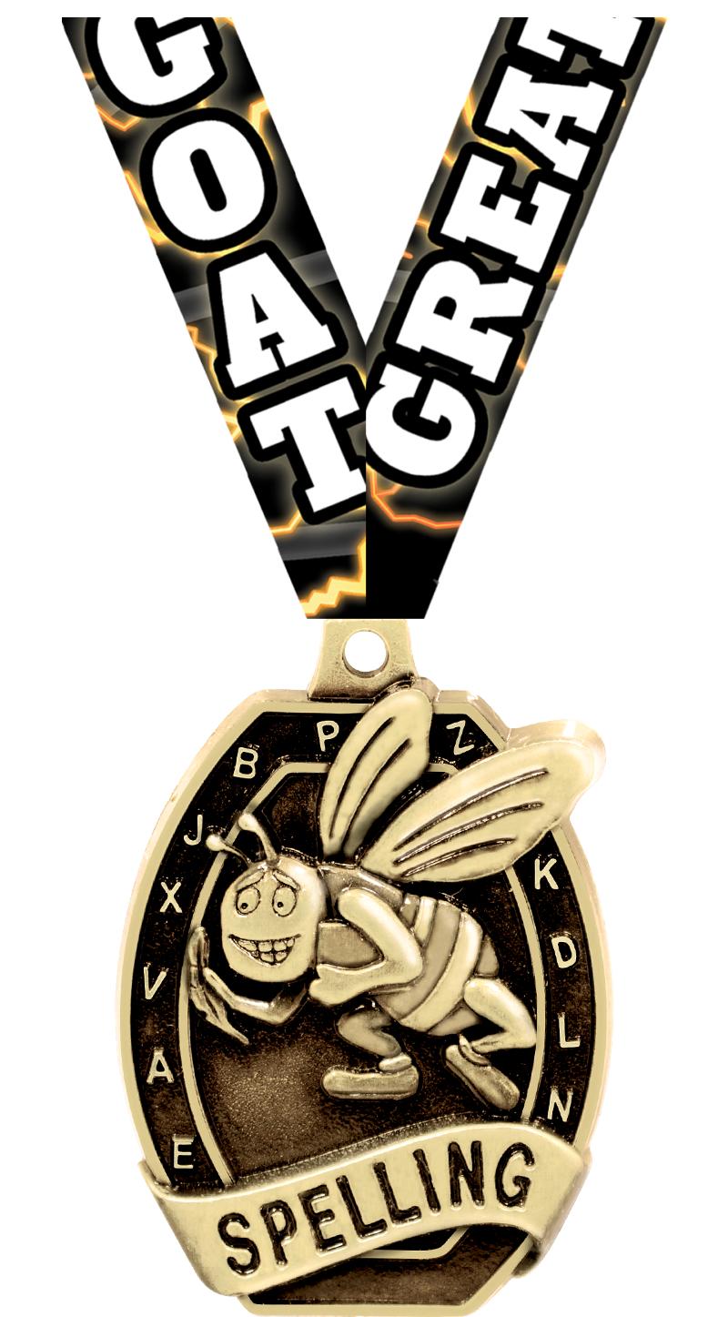 2" SCHOLASTIC - SPELLING MEDAL