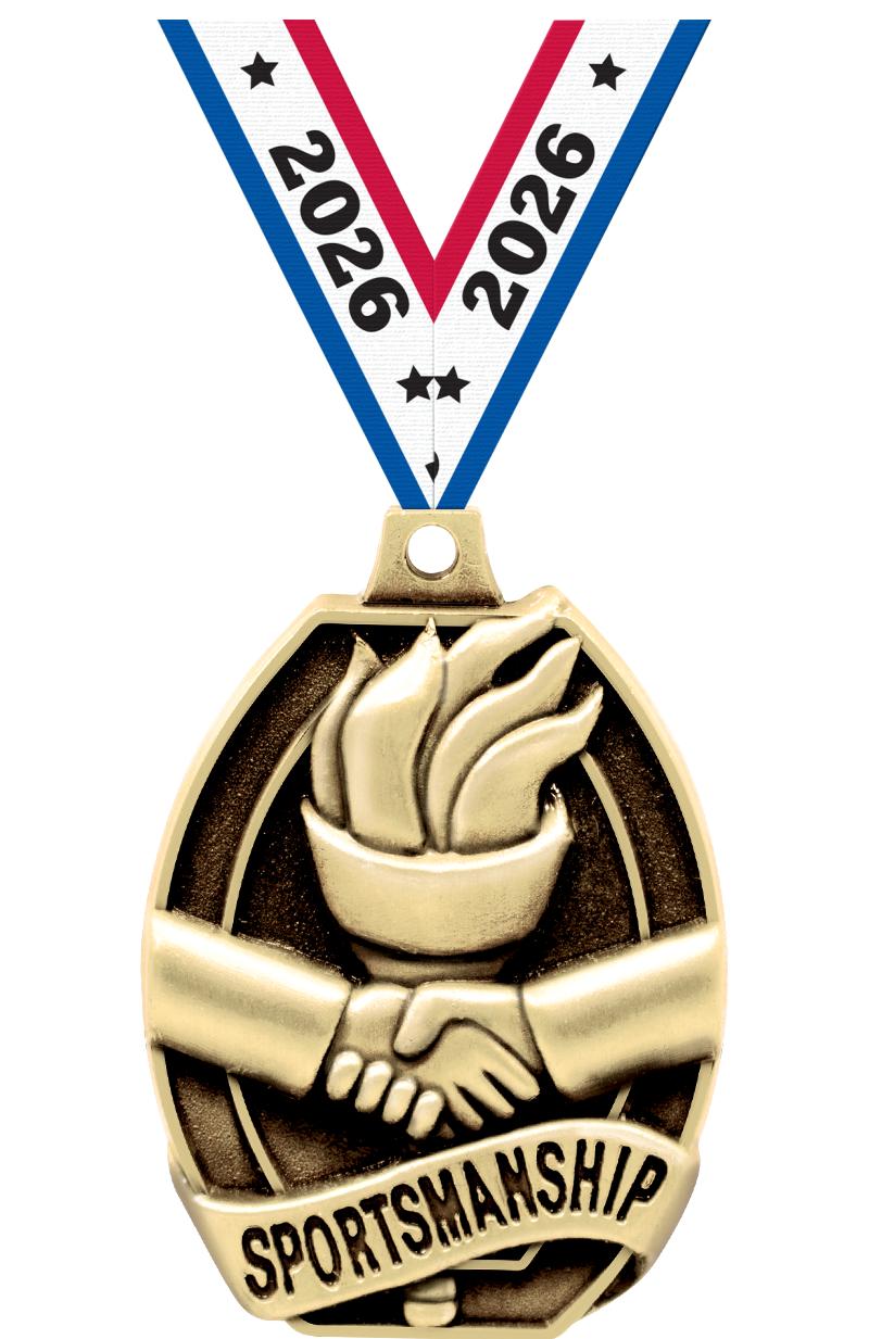 2"SCHOLSTC-SPORTSMANSHIP MEDAL