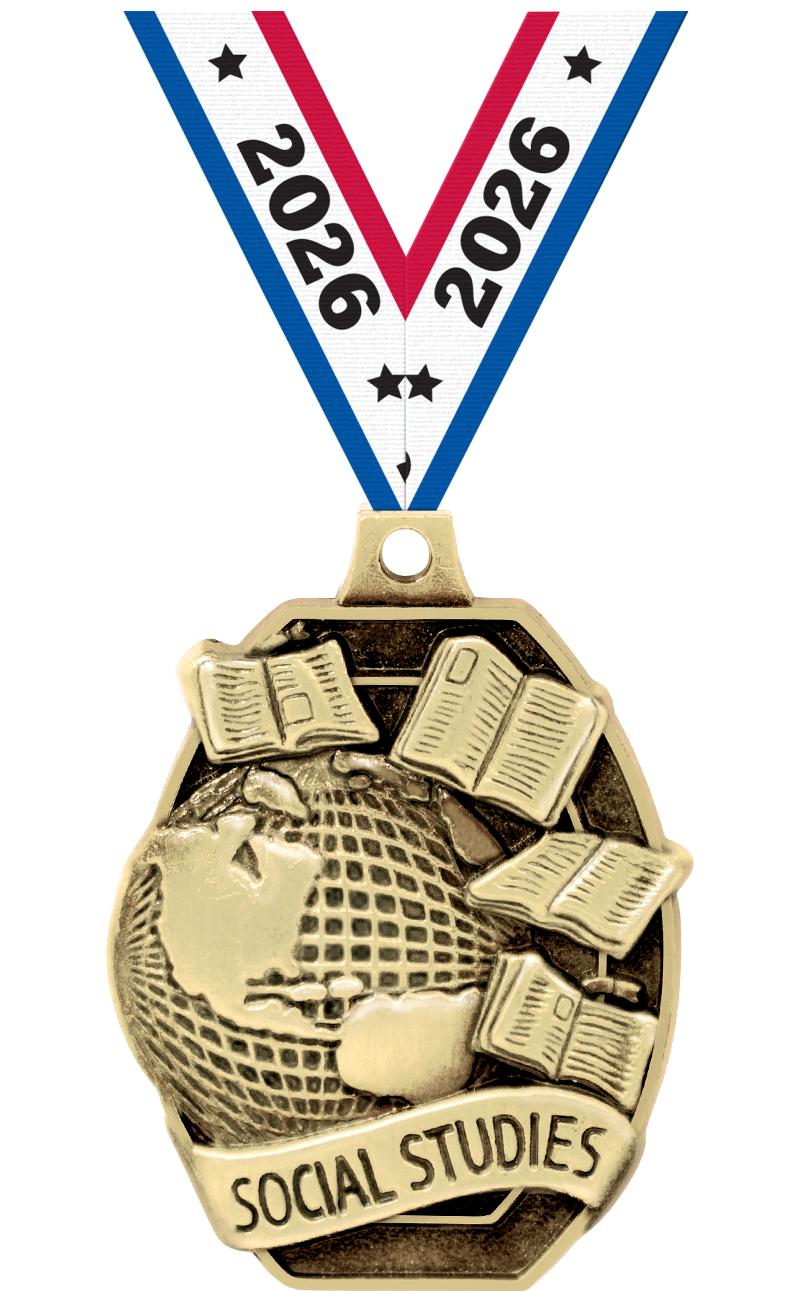 2"SCHOLST SOCIAL STUDIES MEDAL