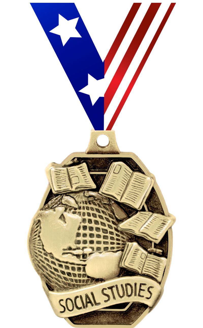 2"SCHOLST SOCIAL STUDIES MEDAL