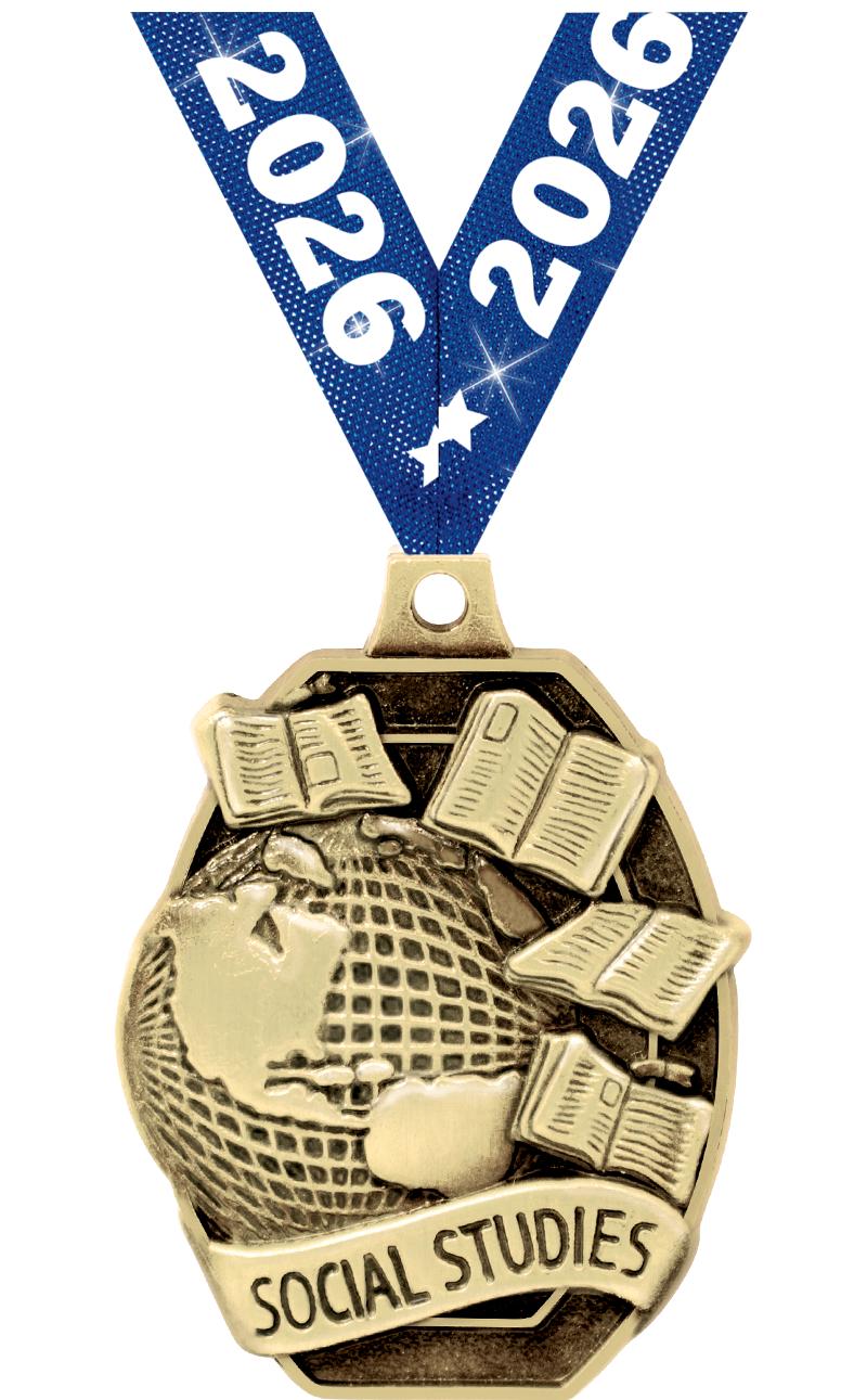2"SCHOLST SOCIAL STUDIES MEDAL