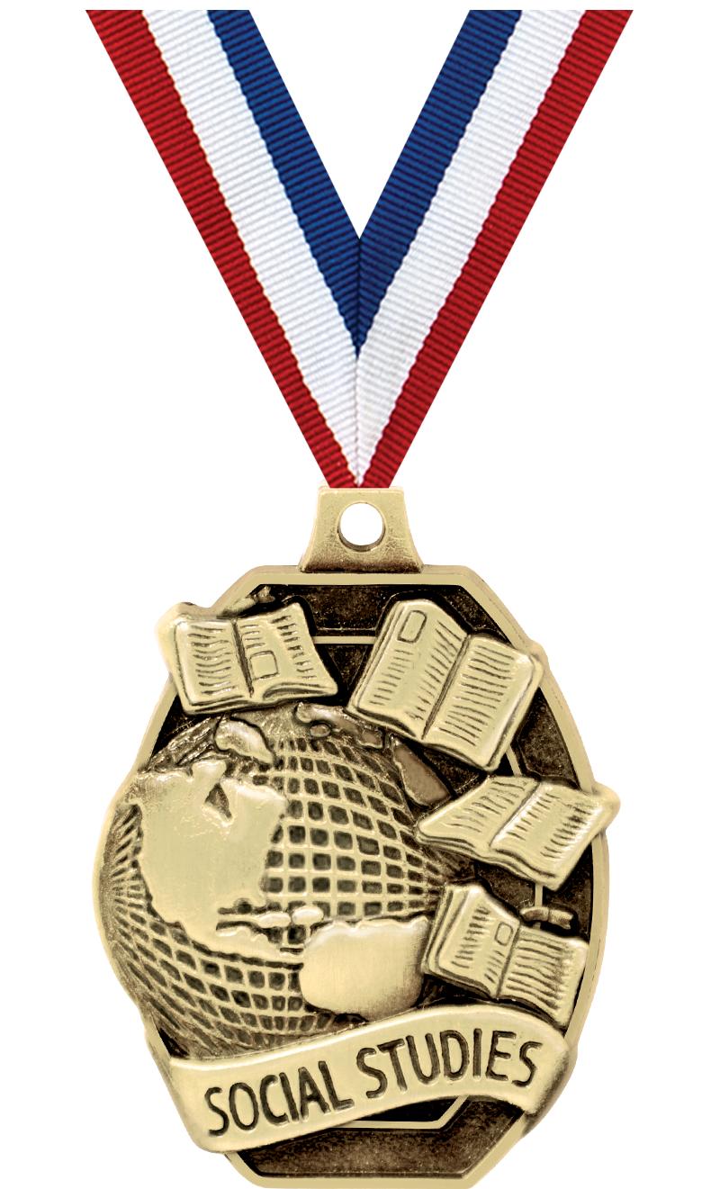 2"SCHOLST SOCIAL STUDIES MEDAL