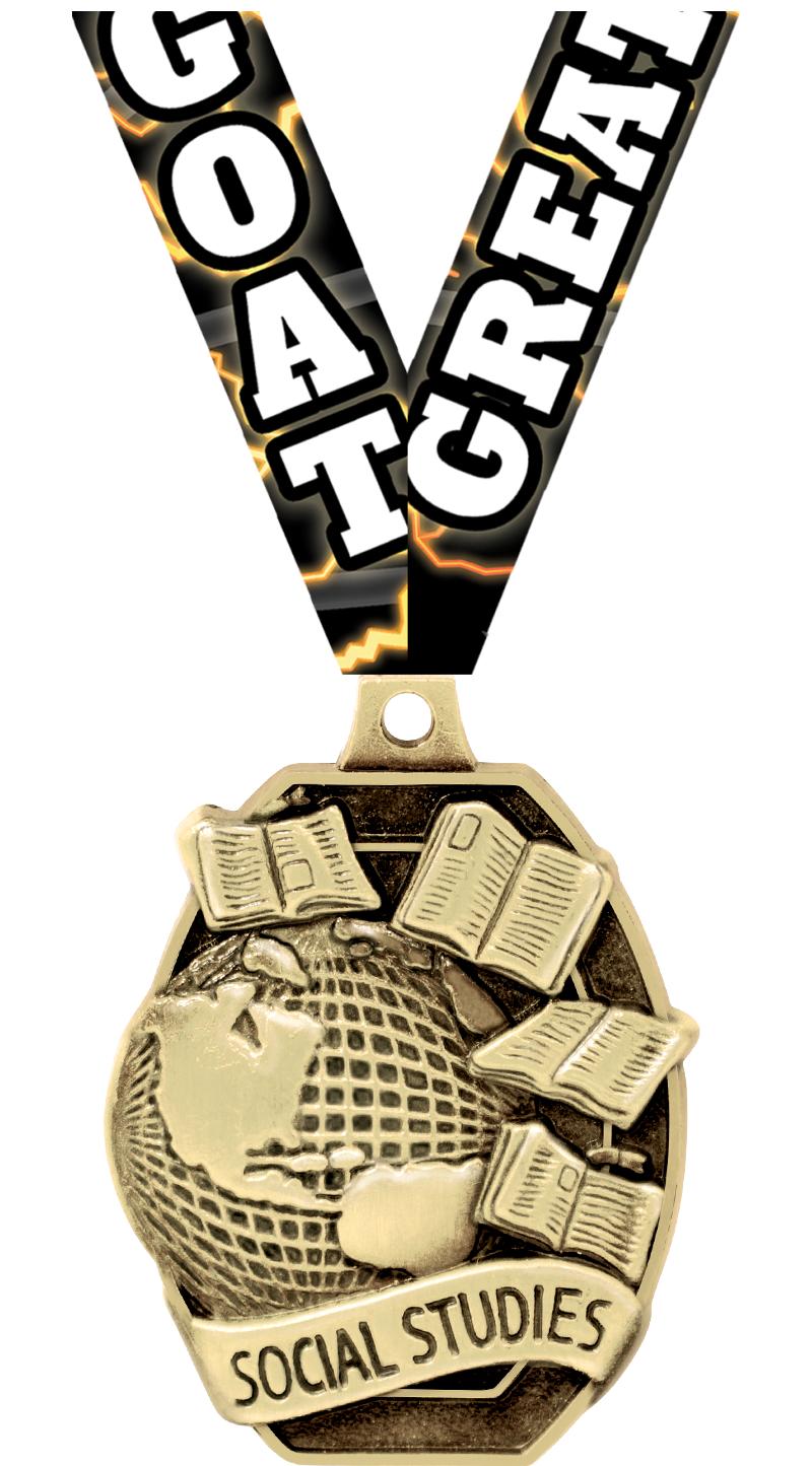 2"SCHOLST SOCIAL STUDIES MEDAL