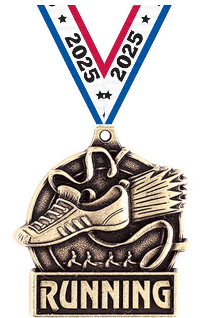 1 3/4" WINGED FOOT MEDAL GOLD