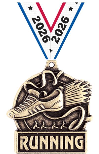 1 3/4" WINGED FOOT MEDAL GOLD