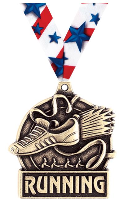 1 3/4" WINGED FOOT MEDAL GOLD