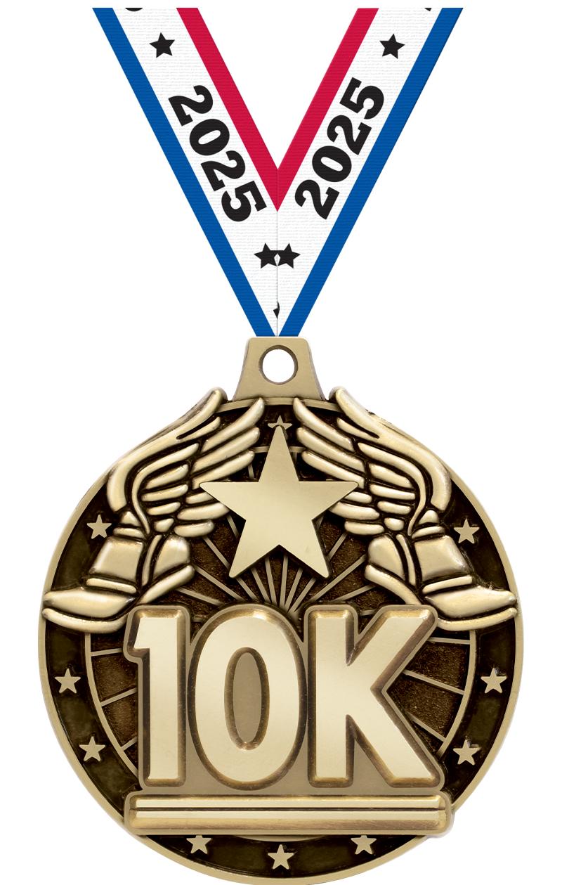 2" 3D 10K MEDAL GOLD