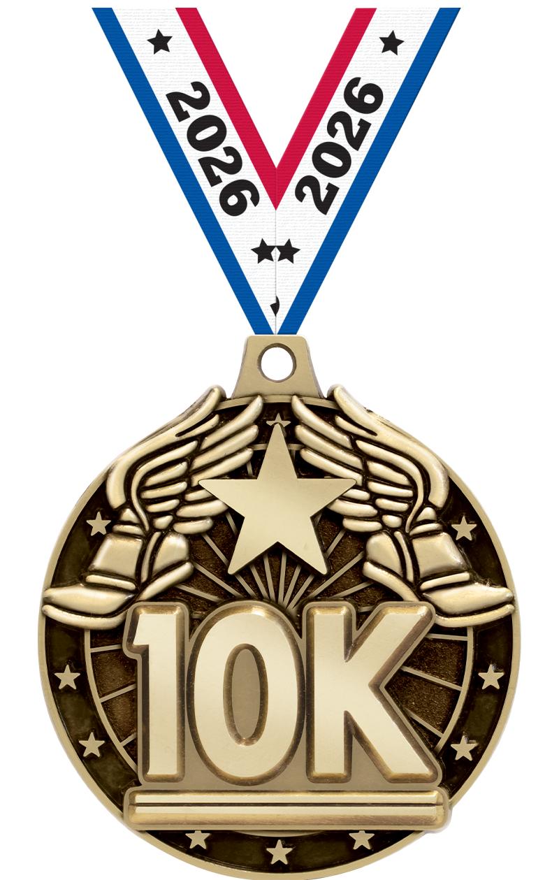 2" 3D 10K MEDAL GOLD