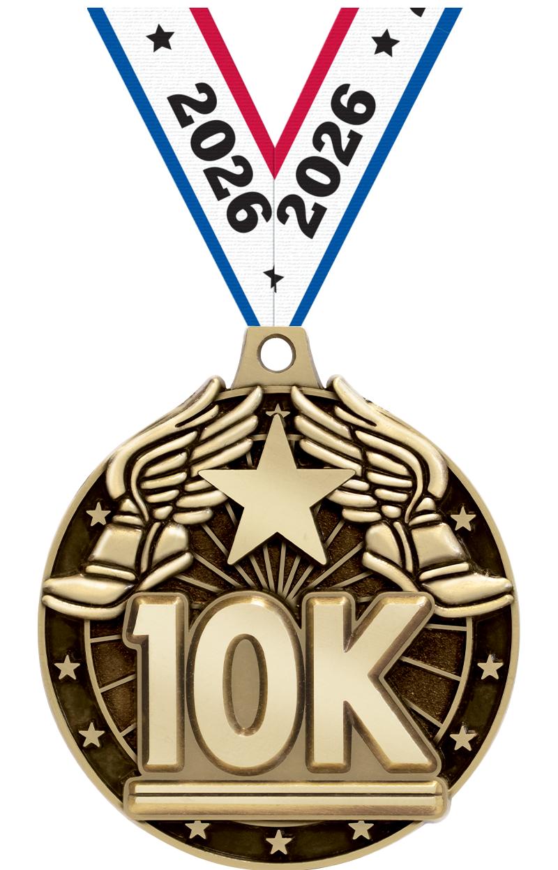 2" 3D 10K MEDAL GOLD