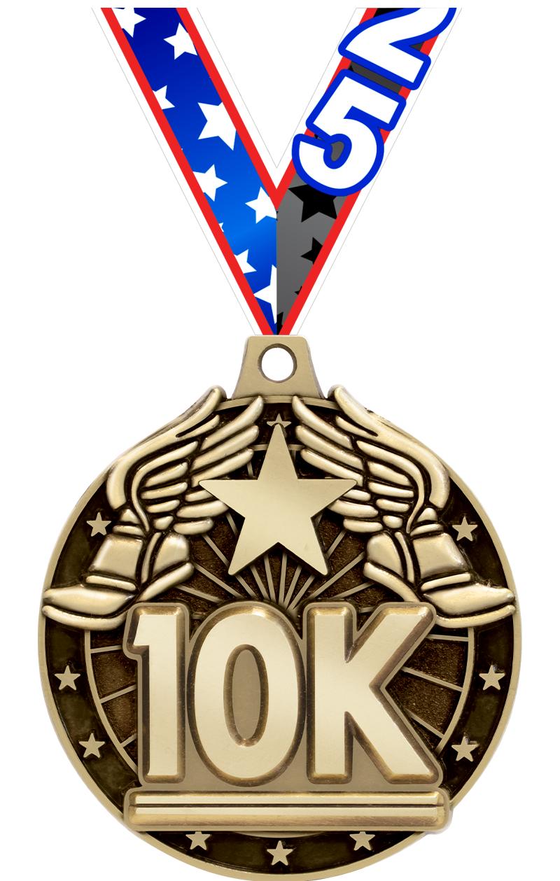 2" 3D 10K MEDAL GOLD