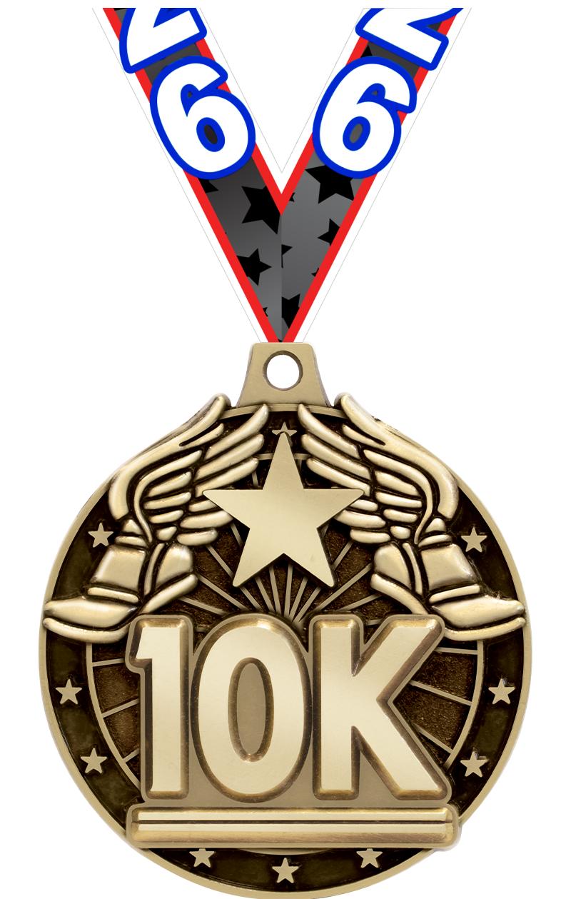 2" 3D 10K MEDAL GOLD