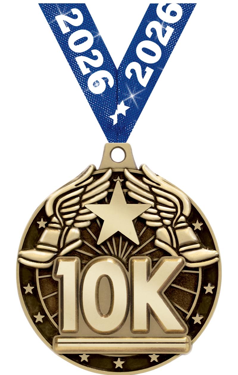 2" 3D 10K MEDAL GOLD