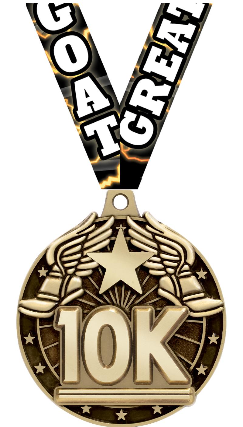 2" 3D 10K MEDAL GOLD