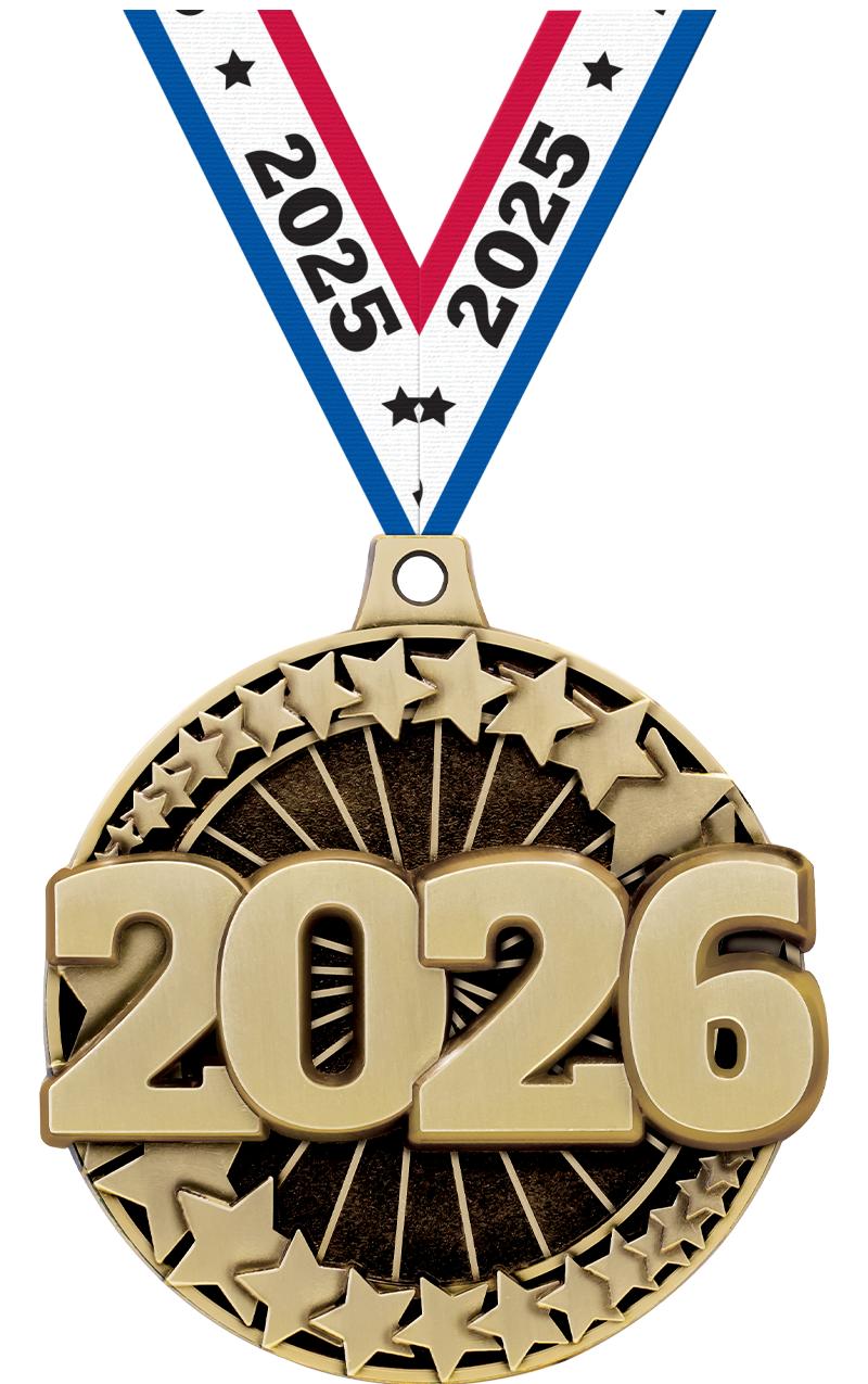 2" 3D 2026 MEDAL GOLD
