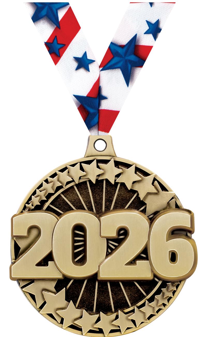 2" 3D 2026 MEDAL GOLD