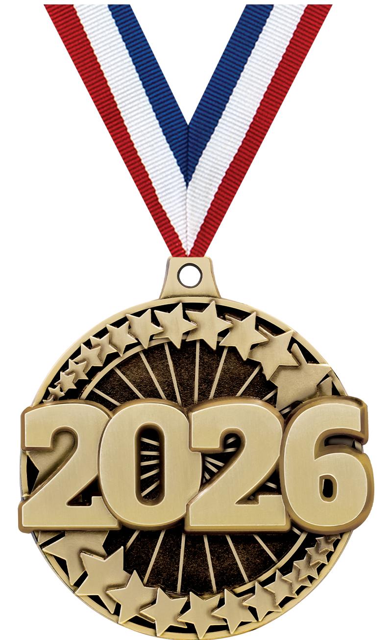 2" 3D 2026 MEDAL GOLD
