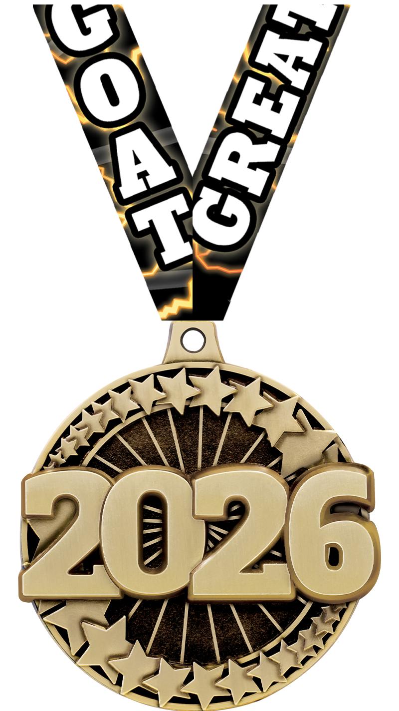 2" 3D 2026 MEDAL GOLD