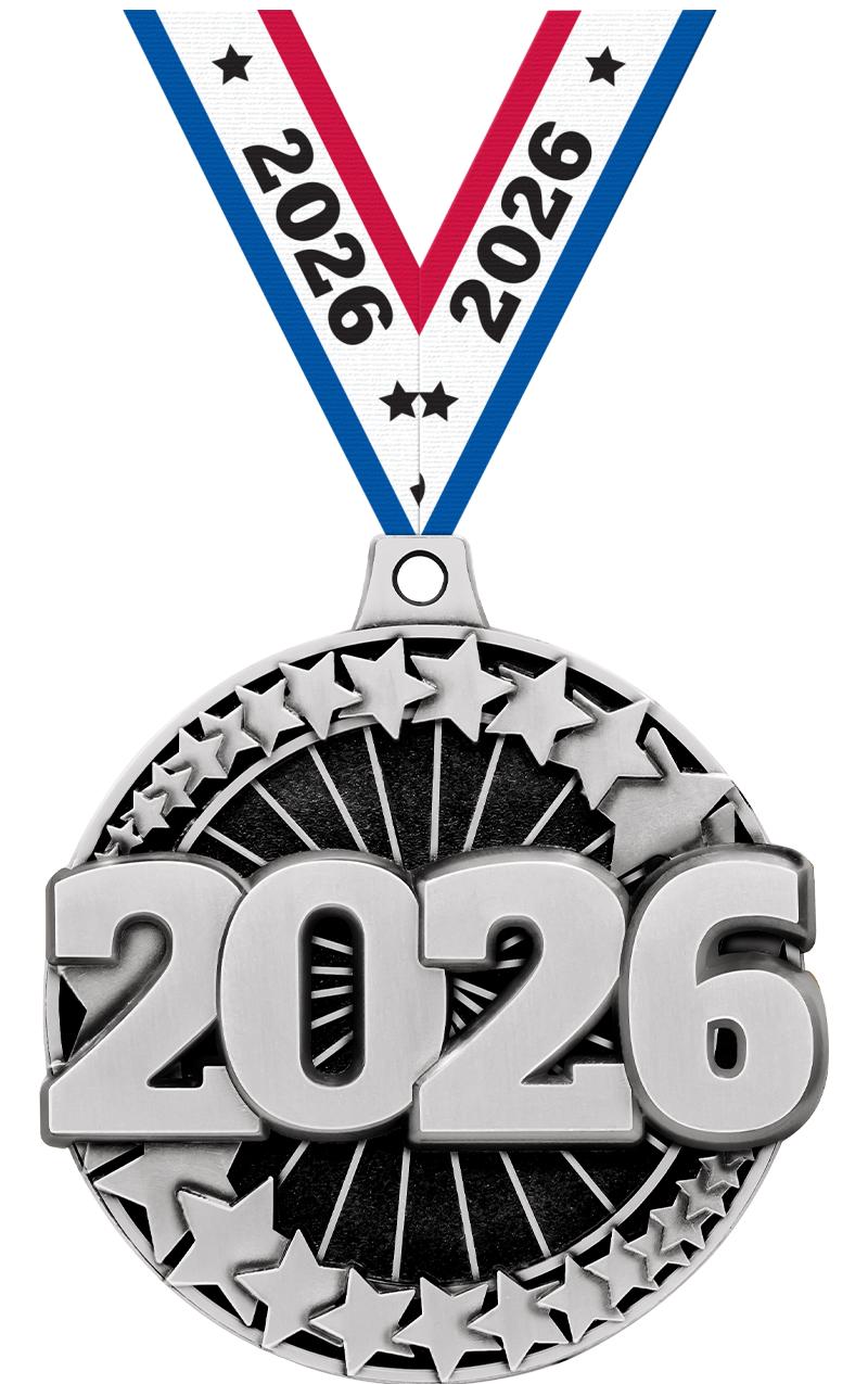 2" 3D 2026 MEDAL SILVER