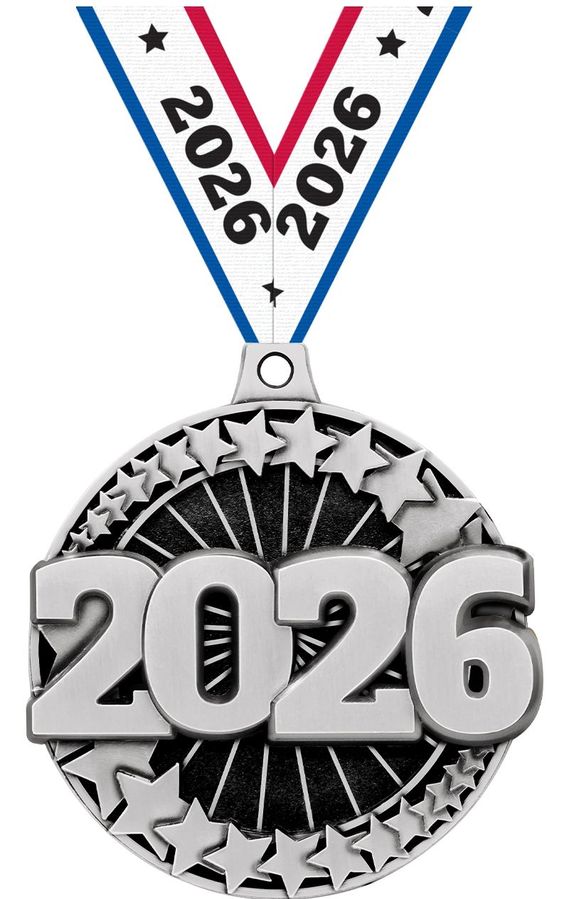 2" 3D 2026 MEDAL SILVER